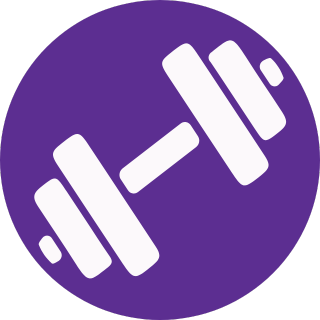 purple dumbbell cirlce