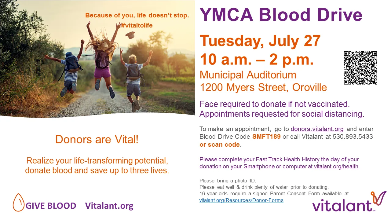 Oroville YMCA Blood Drive