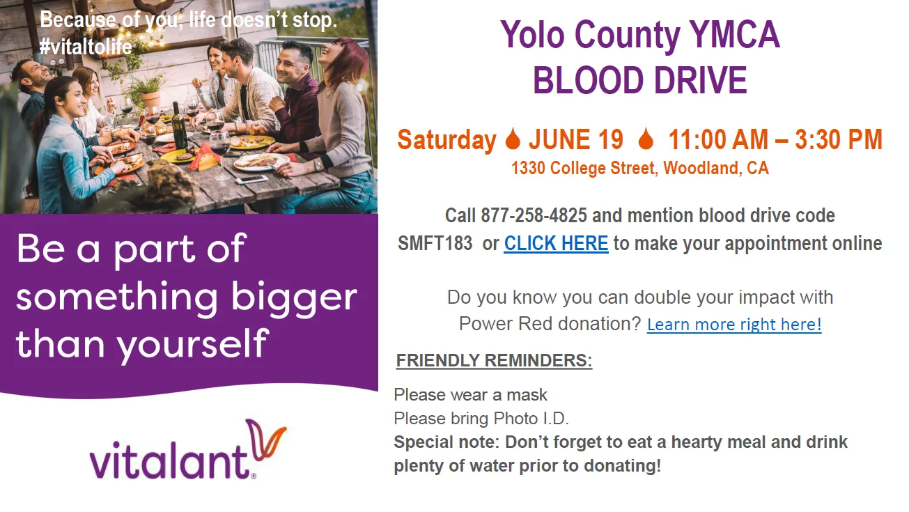 Yolo County YMCA Blood Drive