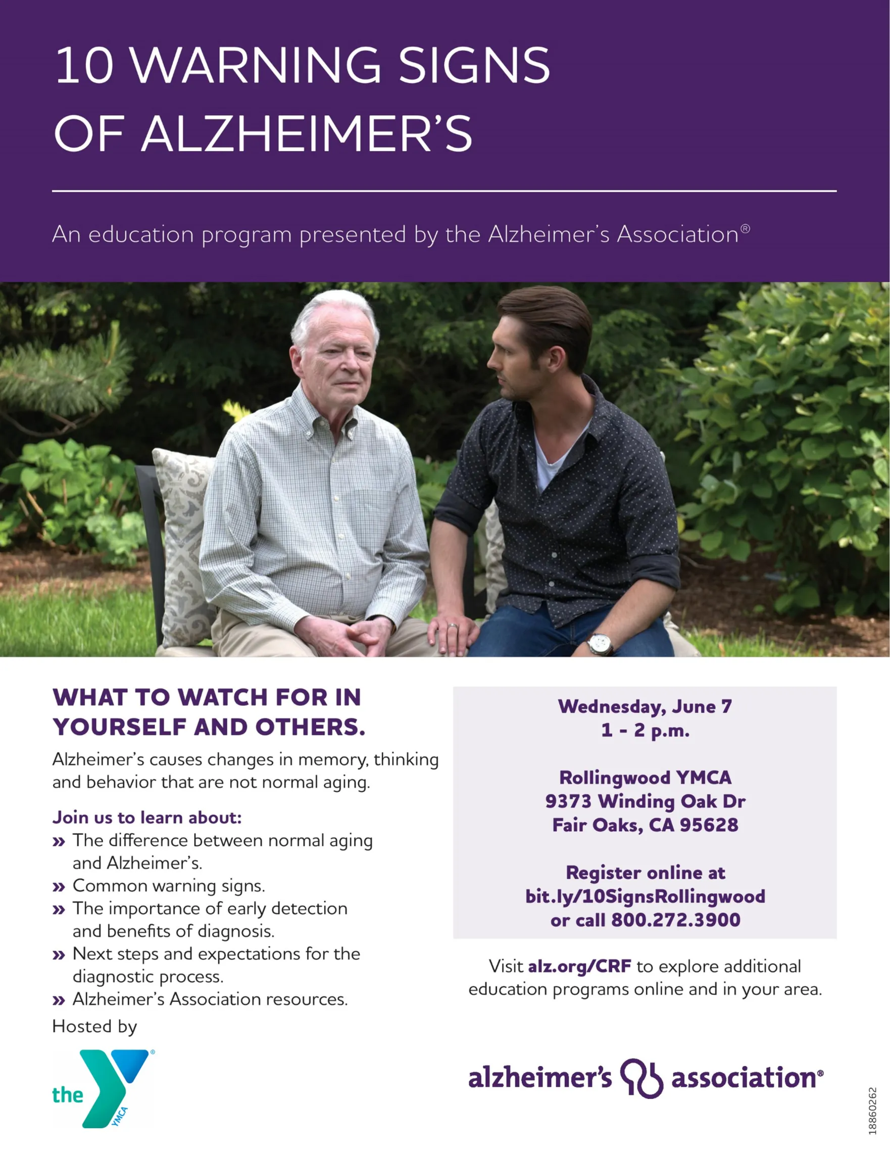 10 Warning Signs for Alzheimer's Poster